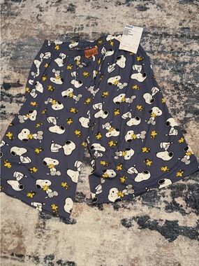 Peanuts Snoopy & Woodstock Navy adults Lounge Shorts